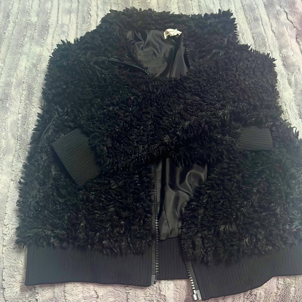 Full zip fuzzy jacket